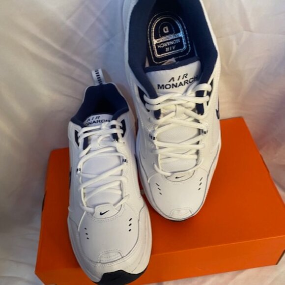 Nike Men\'s Monarch IV White/Blue w/Silver swoosh Sneakers-Size 10.5-NEW main image 4